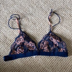 Blue and pink bralette